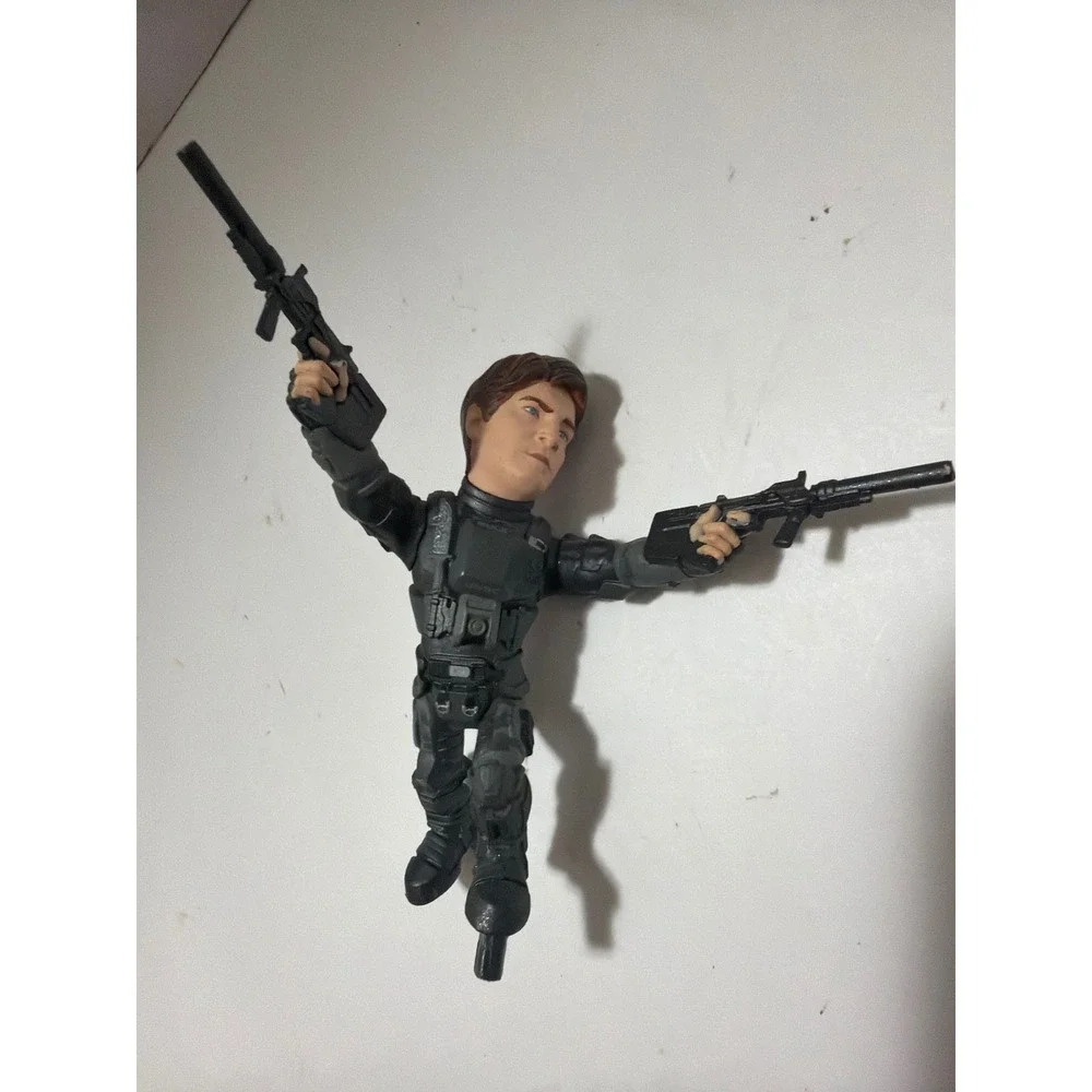 Halo Reach Buck Action Figure McFarlane Toys ODST Black Tactical Gear Dual SMGs